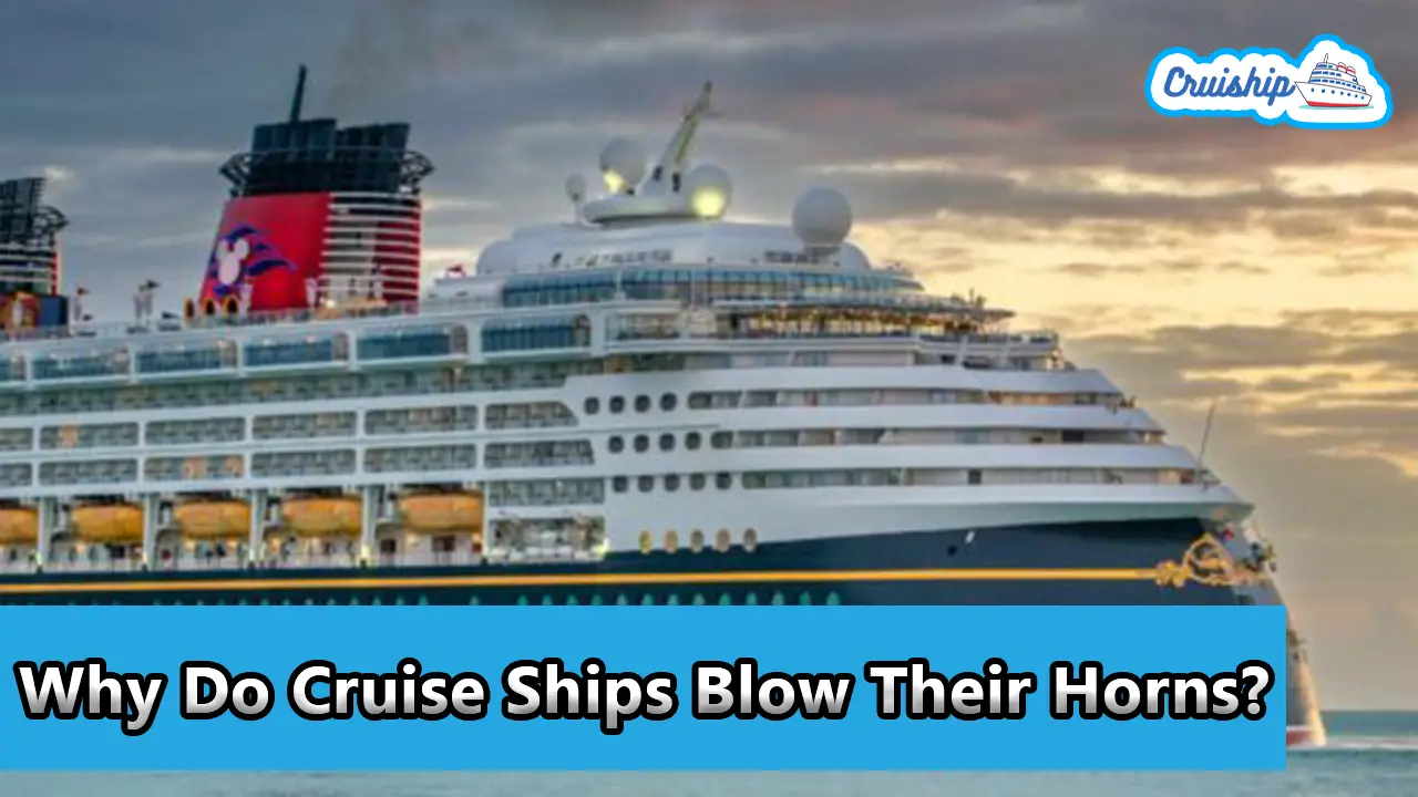 why do cruise ships blow their horns